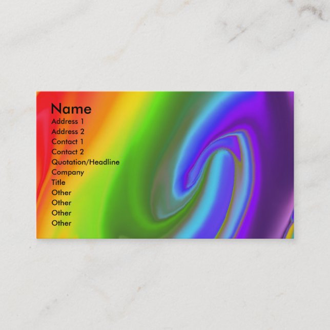 Rainbow's End business card (Front)