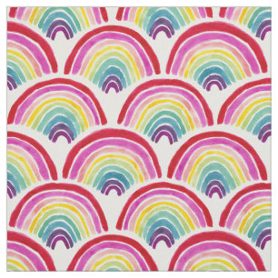 RAINBOWS FOREVER Colourful LGBTQ Pride Scallop Fabric