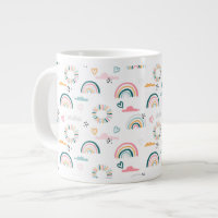Rainbows & Hearts Pattern