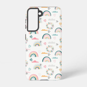 Rainbows & Hearts Pattern Samsung Galaxy Case