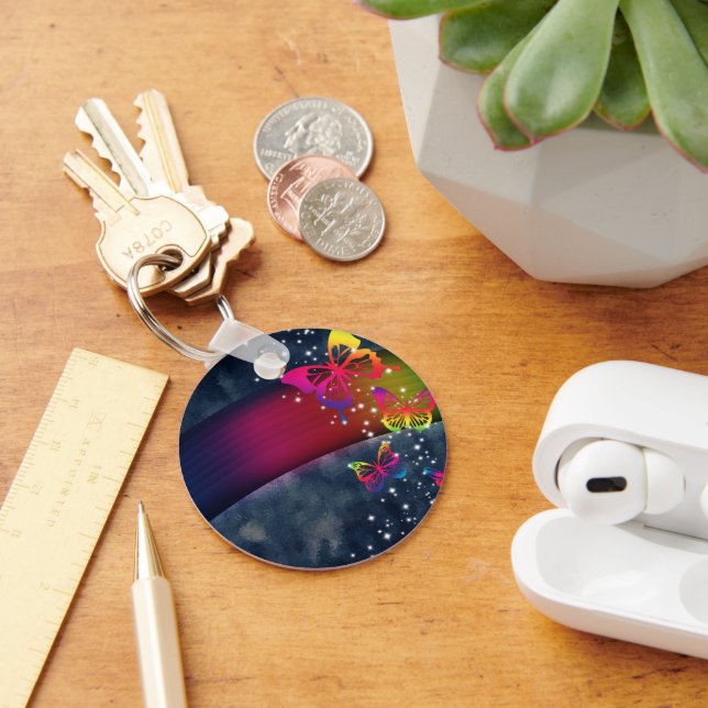 Rainbows n Butterflies Key Ring (Desk)