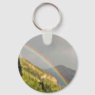 Rainbows on east side of Red Mountain Pass Key Ring