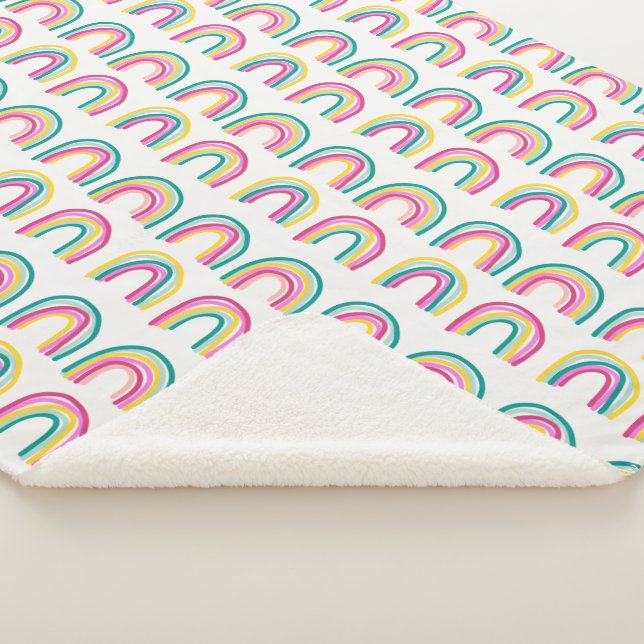 Rainbows Sherpa Blanket (3/4)