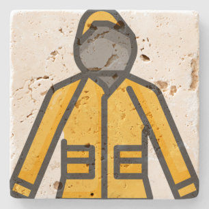 raincoat stone coaster