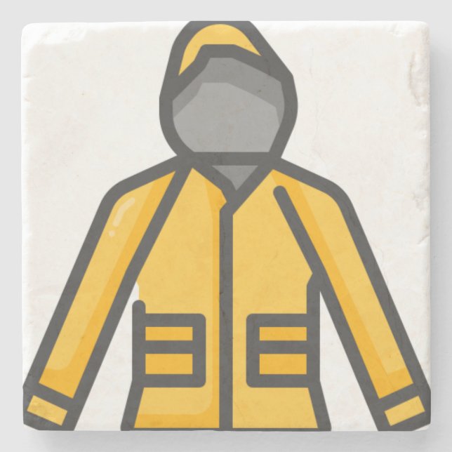 raincoat stone coaster (Front)
