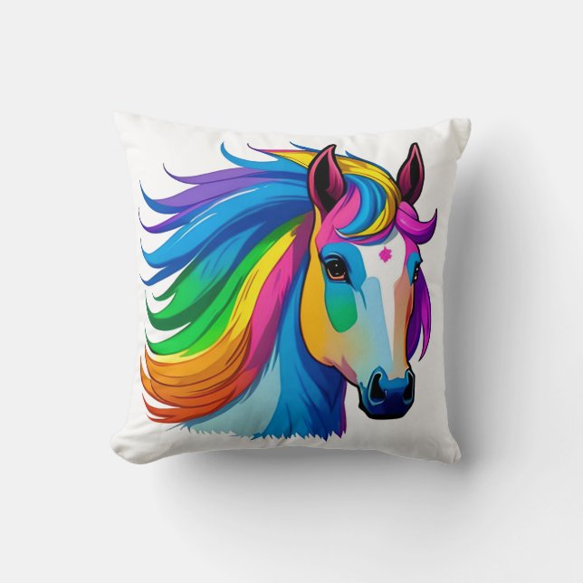 Raindbow Horse Cushion (Front)
