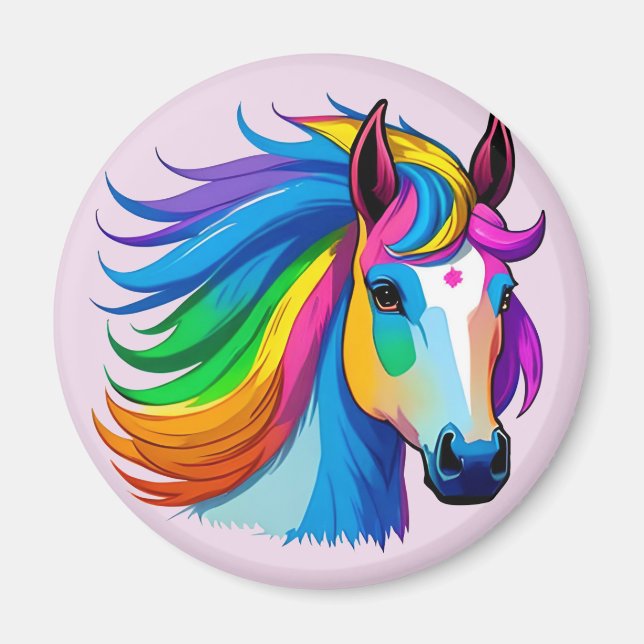 Raindbow Horse Magnet (Front)