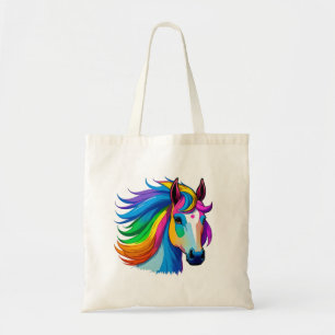 Raindbow Horse Tote Bag