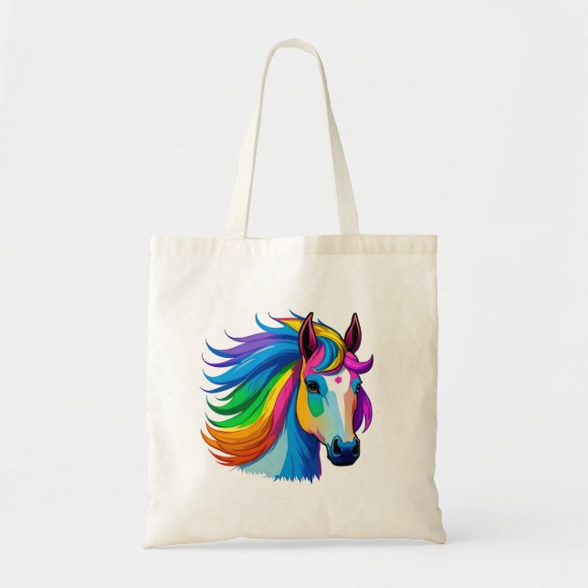 Raindbow Horse Tote Bag (Front)