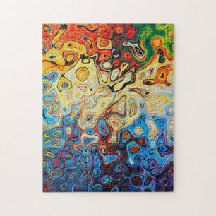 raindow colours abstract art paint jigsaw puzzle