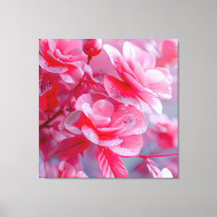Raindrop Blush Pink Blossom Canvas Print