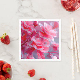 Raindrop Blush Pink Blossom Napkin