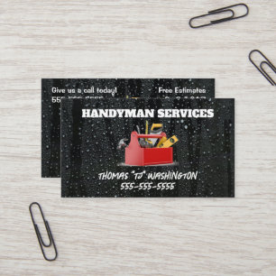 Raindrop Handyman Business Card