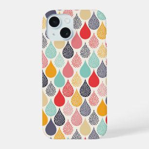 Raindrop Pop Art Dot Pattern iPhone 15 Case