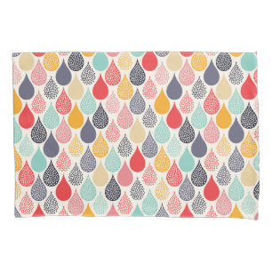 Raindrop Pop Art Dot Pattern Pillowcase