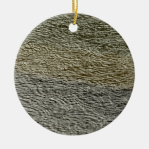 Raindrop Ripples Abstract Nature Photography Ceramic Tree Decoration