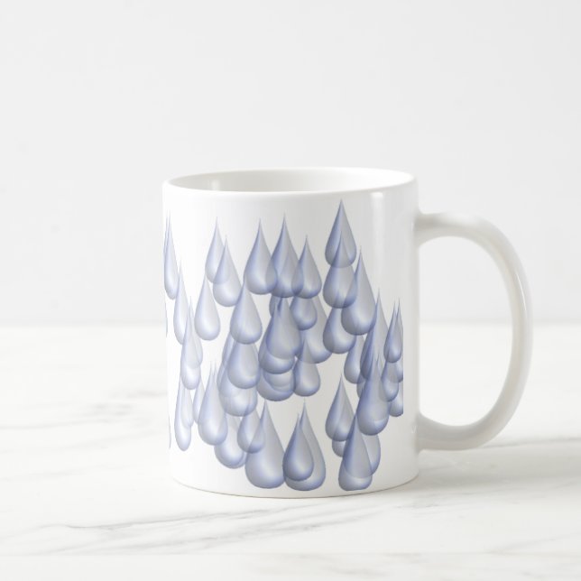 Raindrops (3D) Coffee Mug (Right)