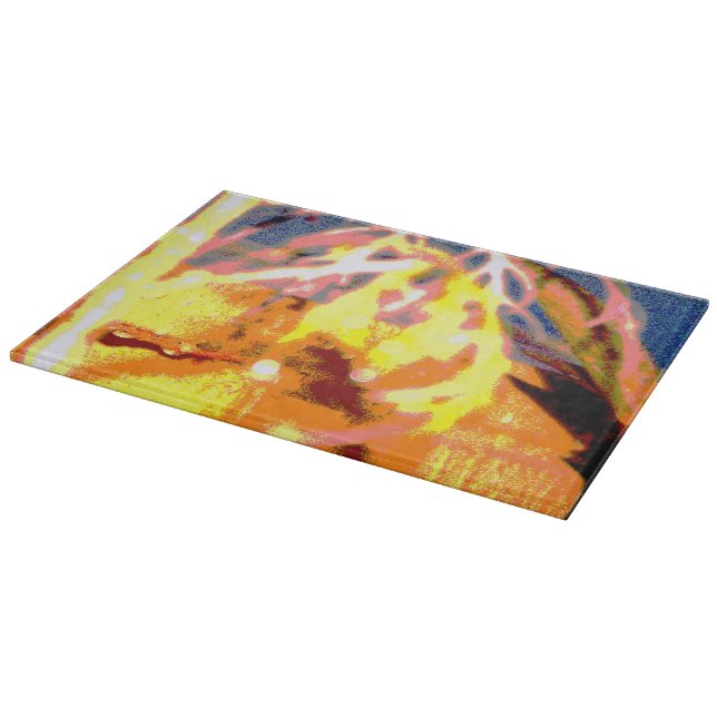 Raindrops Abstract Cutting Board (Corner)