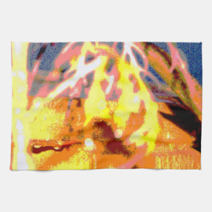 Raindrops Abstract Tea Towel