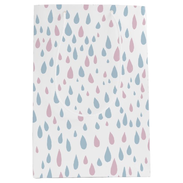 Raindrops Baby Shower Gift  Medium Gift Bag (Front)
