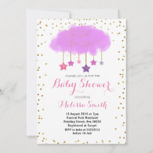 Raindrops Baby Shower Invitation card