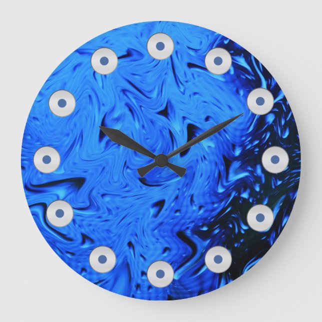Raindrops by Shirley Taylor Large Clock (Front)