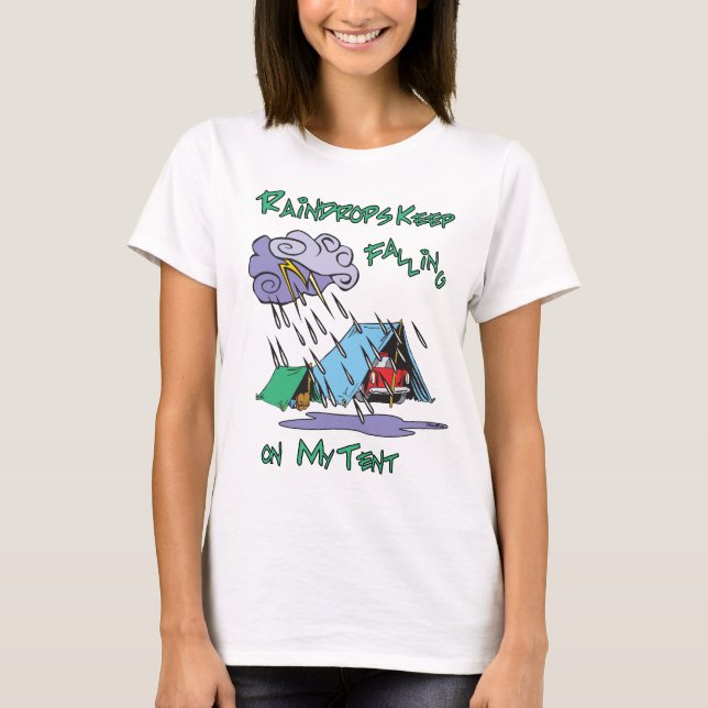 Raindrops Camping T-Shirt (Front)