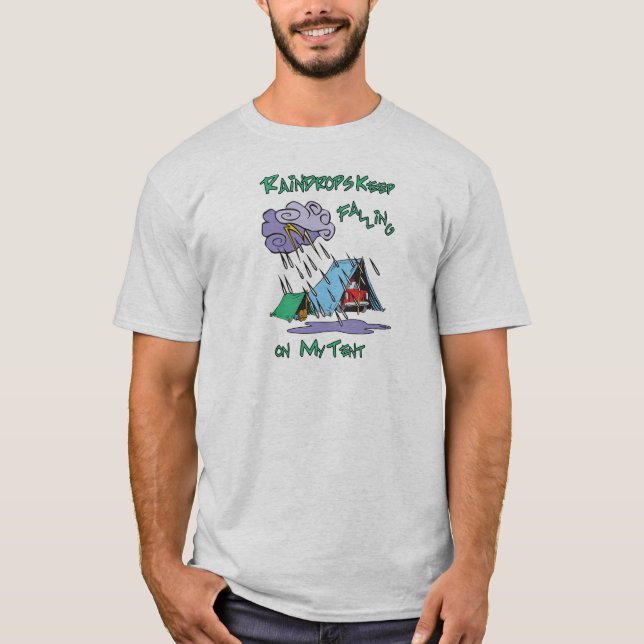 Raindrops Camping T-Shirt (Front)