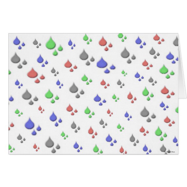 Raindrops Card (Front Horizontal)