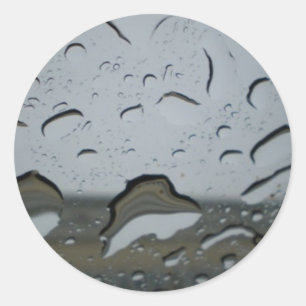 Raindrops Classic Round Sticker