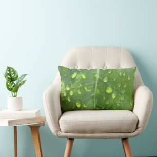 Raindrops on a Leaf Lumbar Cushion