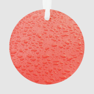 Raindrops on an Orange Car Ornament