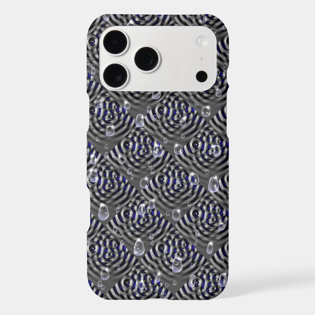 Raindrops on blue grey Metal (Back)
