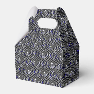 Raindrops on blue grey Metal Favour Box
