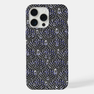 Raindrops on blue grey Metal iPhone 15 Pro Max Case