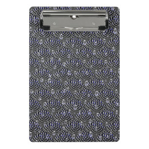 Raindrops on blue grey Metal Mini Clipboard