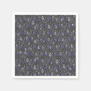 Raindrops on blue grey Metal Napkin