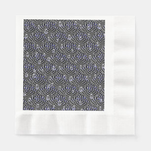 Raindrops on blue grey Metal Napkin