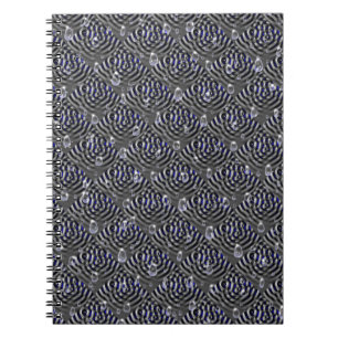 Raindrops on blue grey Metal Notebook