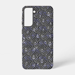 Raindrops on blue grey Metal Samsung Galaxy Case