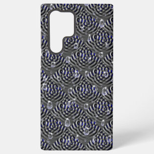Raindrops on blue grey Metal Samsung Galaxy Case
