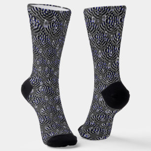 Raindrops on blue grey Metal Socks