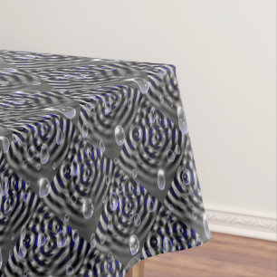 Raindrops on blue grey Metal Tablecloth