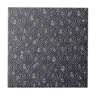 Raindrops on blue grey Metal Tile