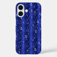 Raindrops on blue Metal