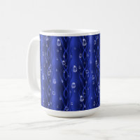 Raindrops on blue Metal