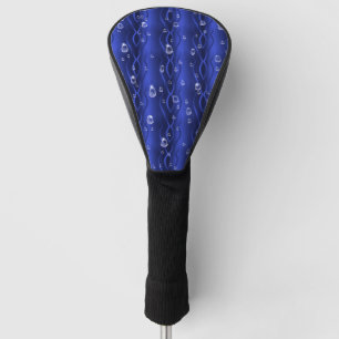 Raindrops on blue Metal Golf Head Cover