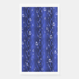 Raindrops on blue Metal Napkin