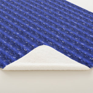 Raindrops on blue Metal Sherpa Blanket