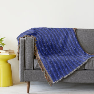 Raindrops on blue Metal Throw Blanket